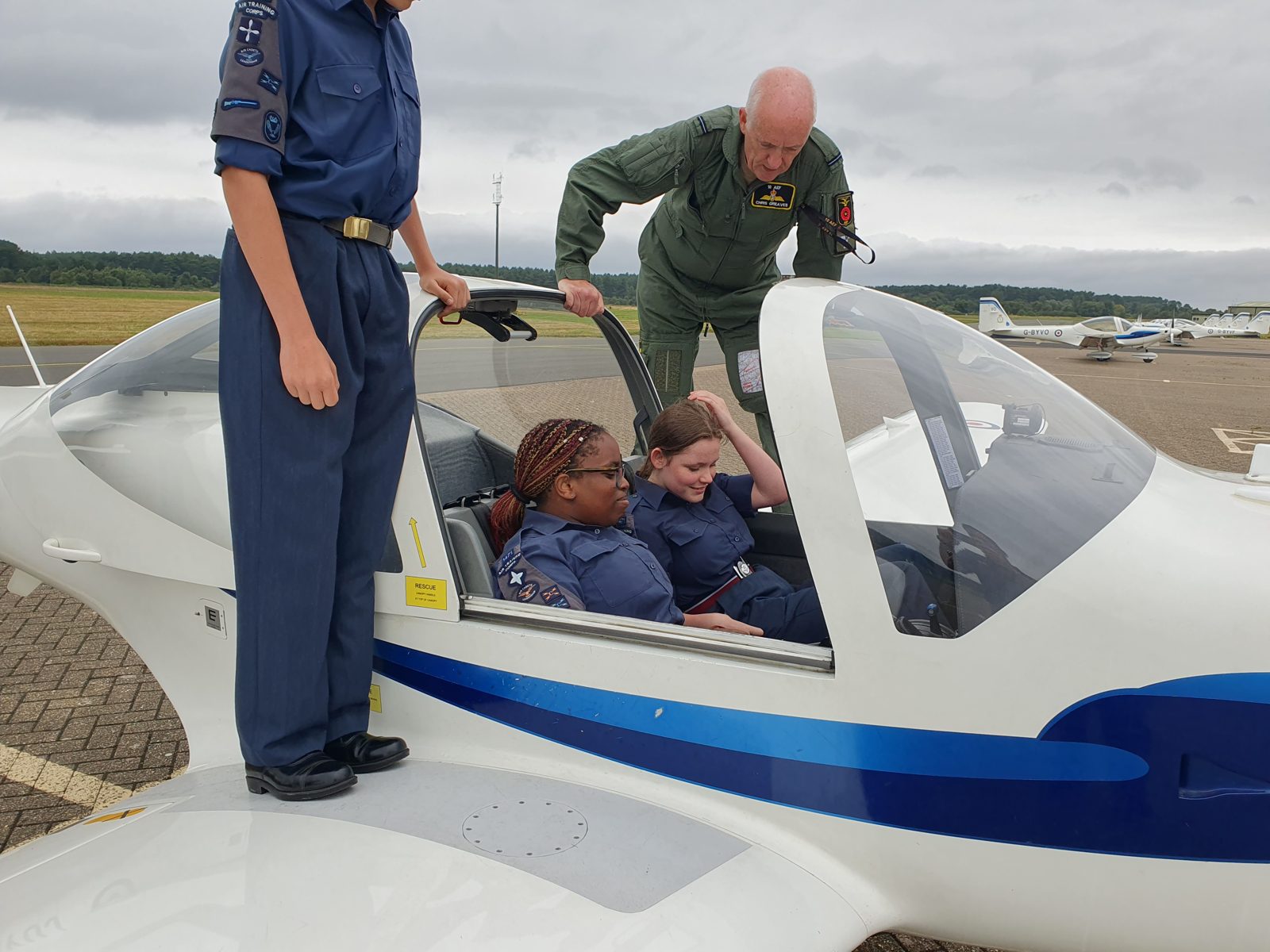 Cadet in cockpit